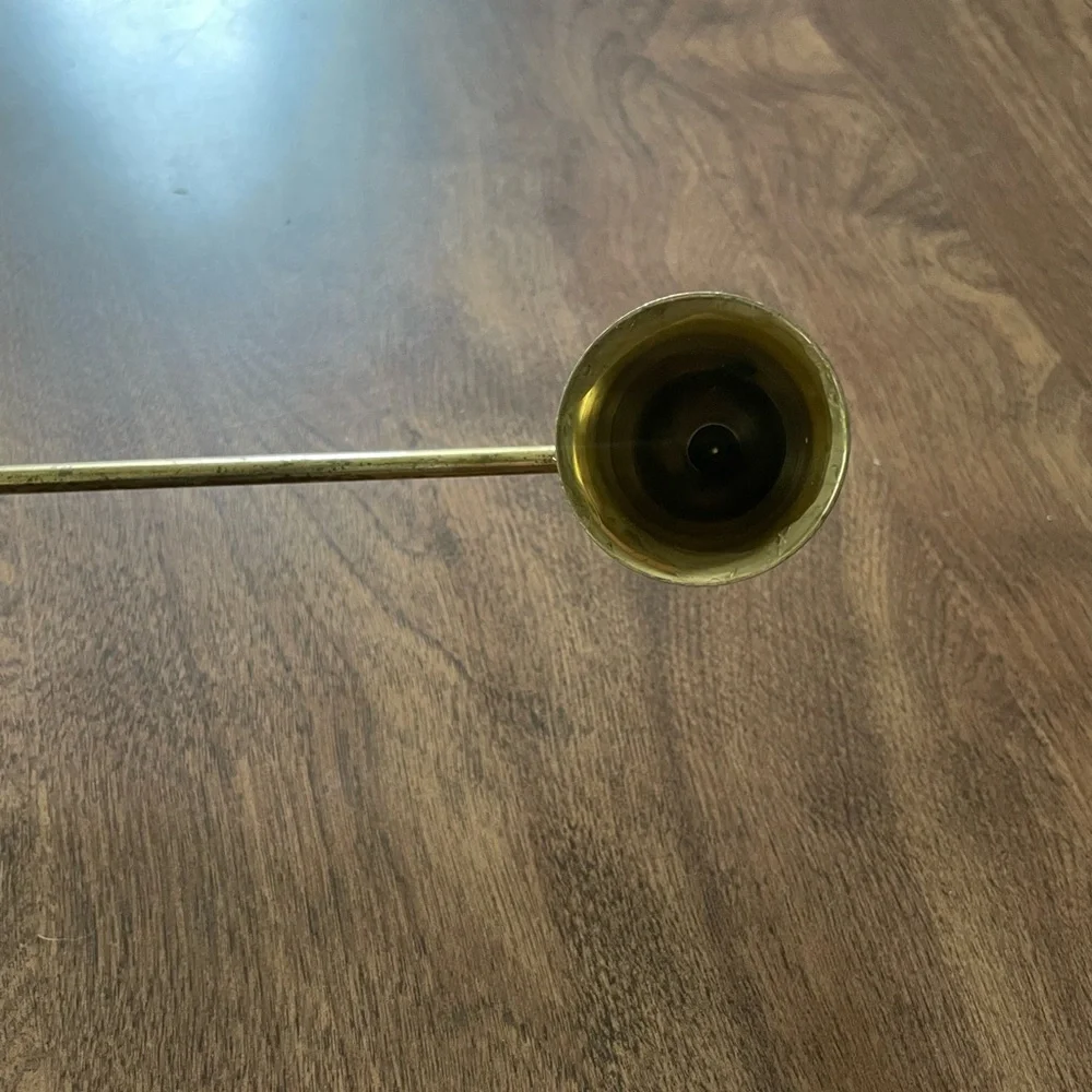 Vintage Brass Candle Snuffer with Shell Base - Home Accents